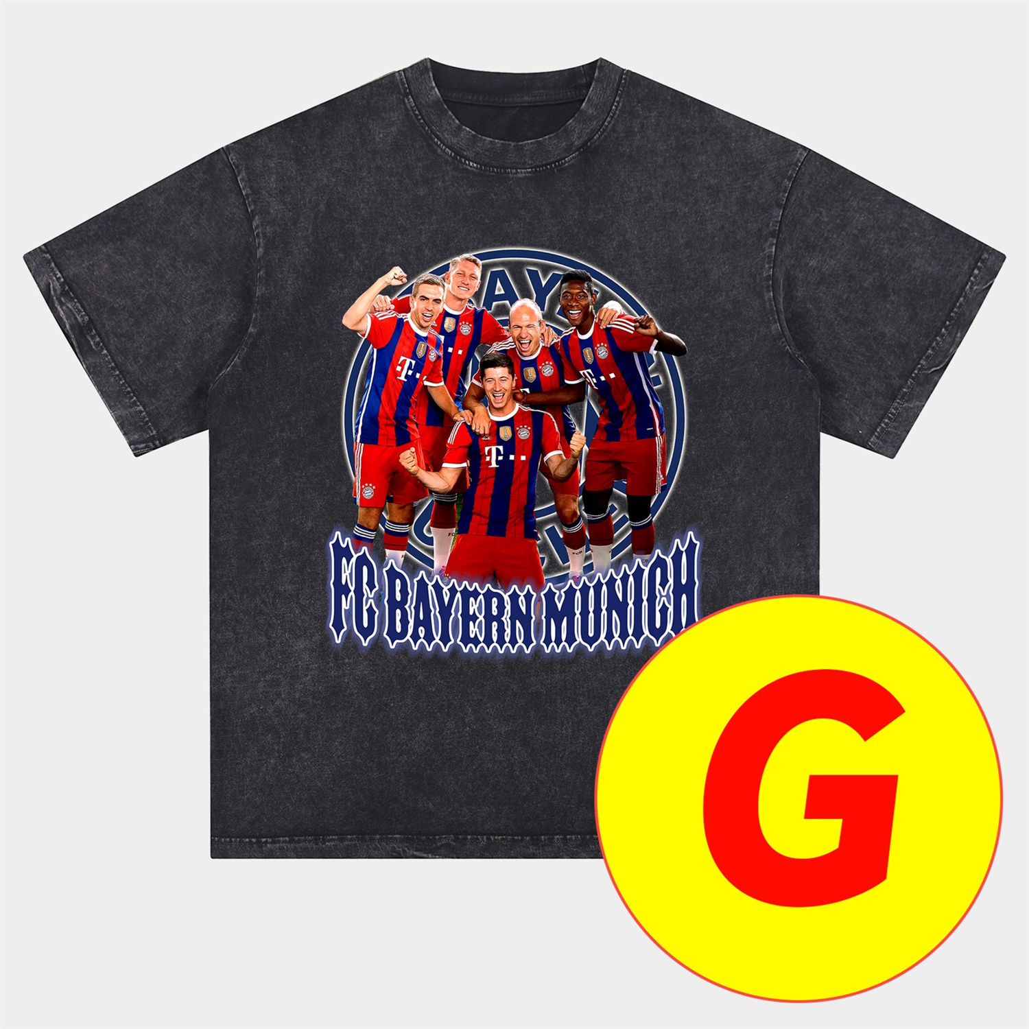 ManixJersey.com | Bayern Munich Müller‘s Personal Highlights Oversized Washed T-Shirt -Customize Name, Number and Patch | Worldwide Shipping