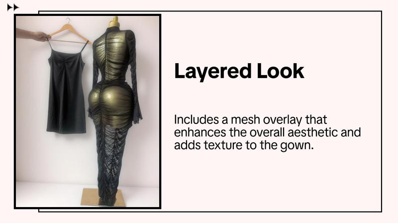 PULKRITU Women's Long Mesh Overlay Bodycon Dress, Sexy Sheer Backless Party Gown, Elegant Sleeveless Evening Wear, Perfect for Birthdays & Events Flare Long Sleeve Stacked Ruched Bodycon Midi Maxi Dresses with Tank Dress 2pcs Set for Ladies, Dressy Long
