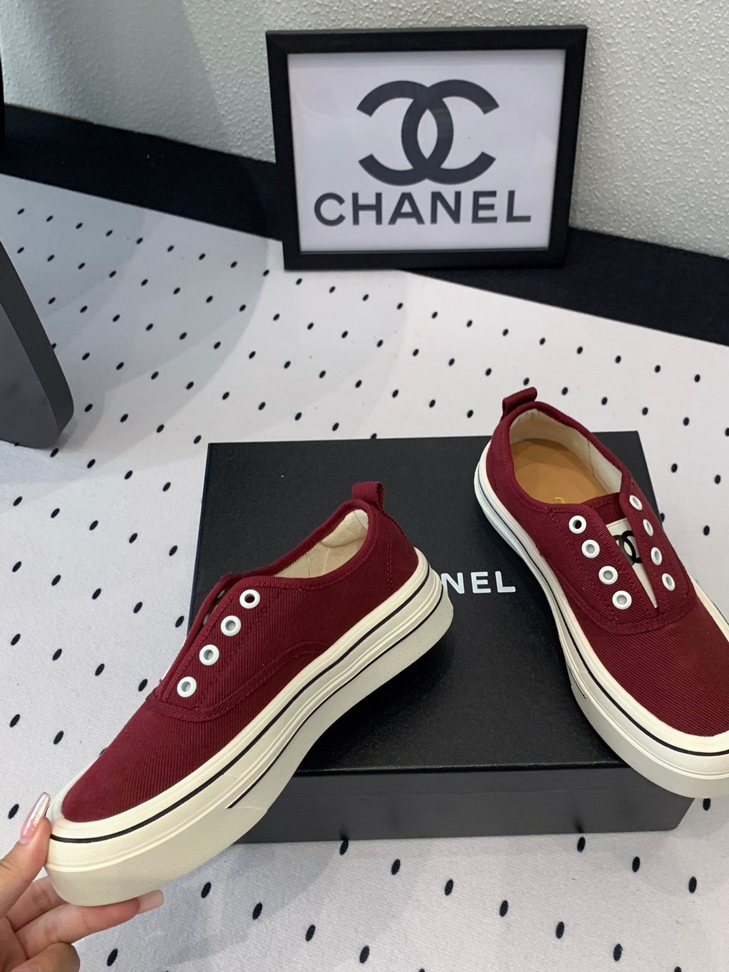 LACELESS SNEAKERS PLATFORM IN ROSEWOOD CANVAS、mysite、Cacoeks