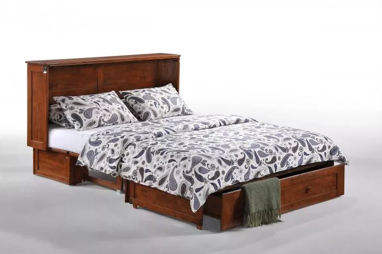 Murphy Cabinet Bed Hardwood Cabinet Transforms Into a Queen Bed