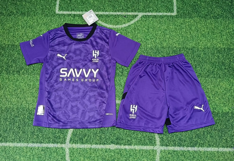 24/25 Al-Hilal FC Third Away Football Shirt Kids Size Suit-mysite Custom Football Kit- Nextkits