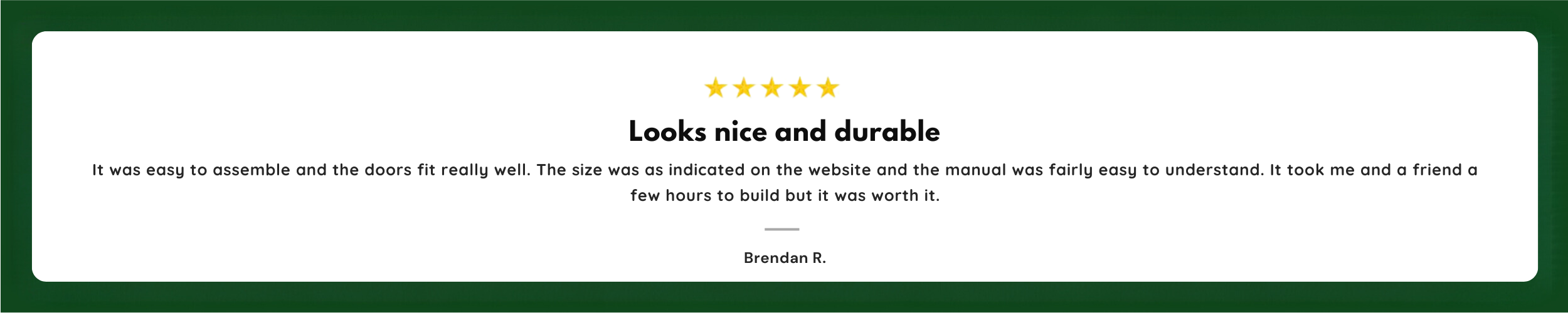 Customer review for Yardmate Plus 5x3 shed