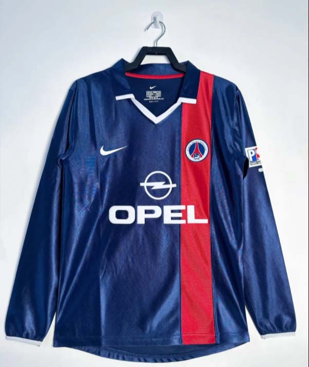 2001/2002 Retro Long Sleeve Psg Paris Saint-Germain Home Football Shirt1:1 Thai Quality:football jersey mysite: unitedjerseyfootball 邓江浪:football