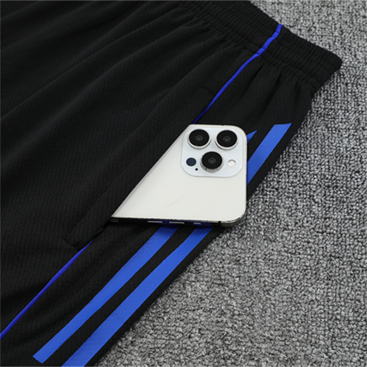 UltraTrikot-Real Madrid 25-26 Kid Short-Sleeve Training Set - Blue Black Dragon Top & Black Shorts