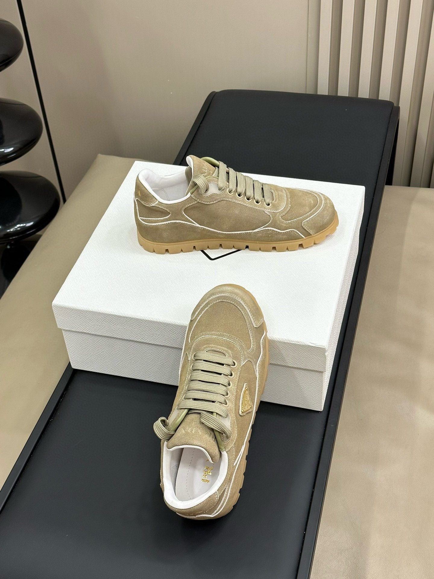 PRA TRAIL FADED SUEDE SNEAKERS LIGHT BROWN、mysite、Cacoeks