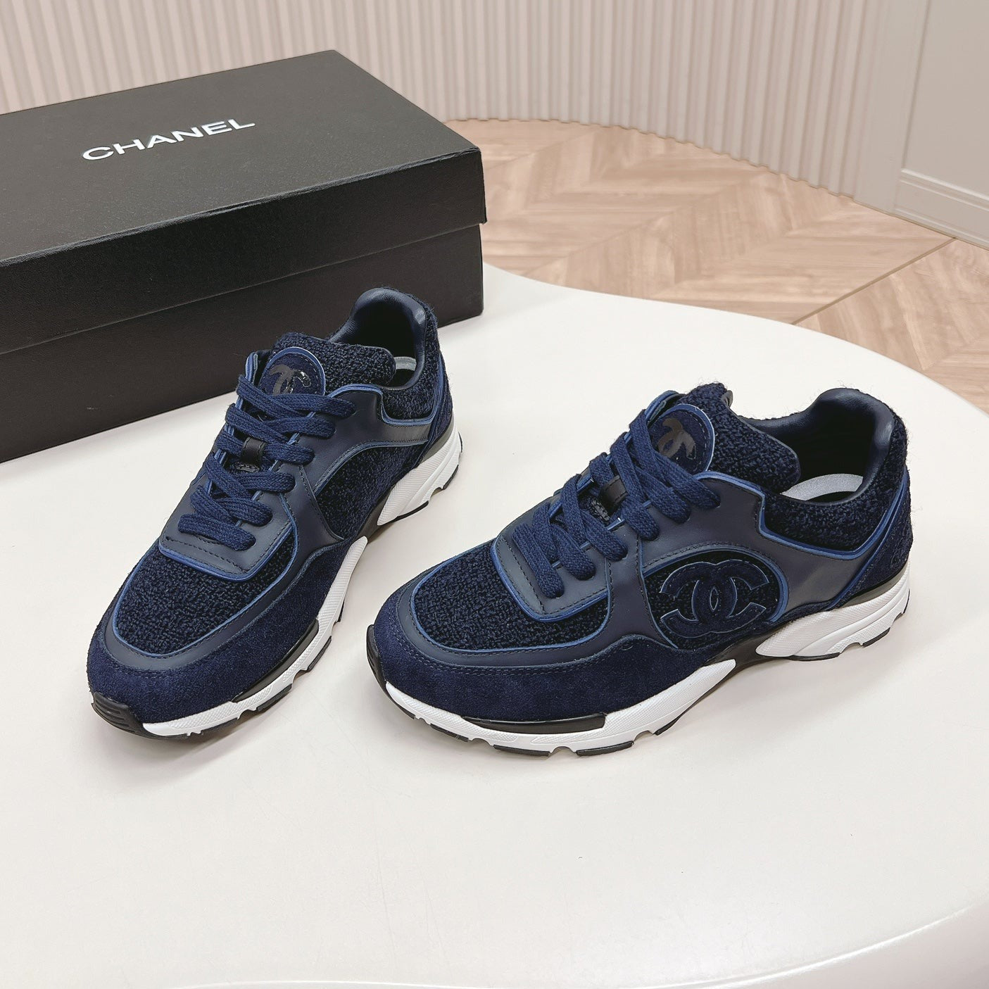TRAINERS IN MIDNIGHT BLUE SUEDE AND CALFSKIN、mysite、Cacoeks