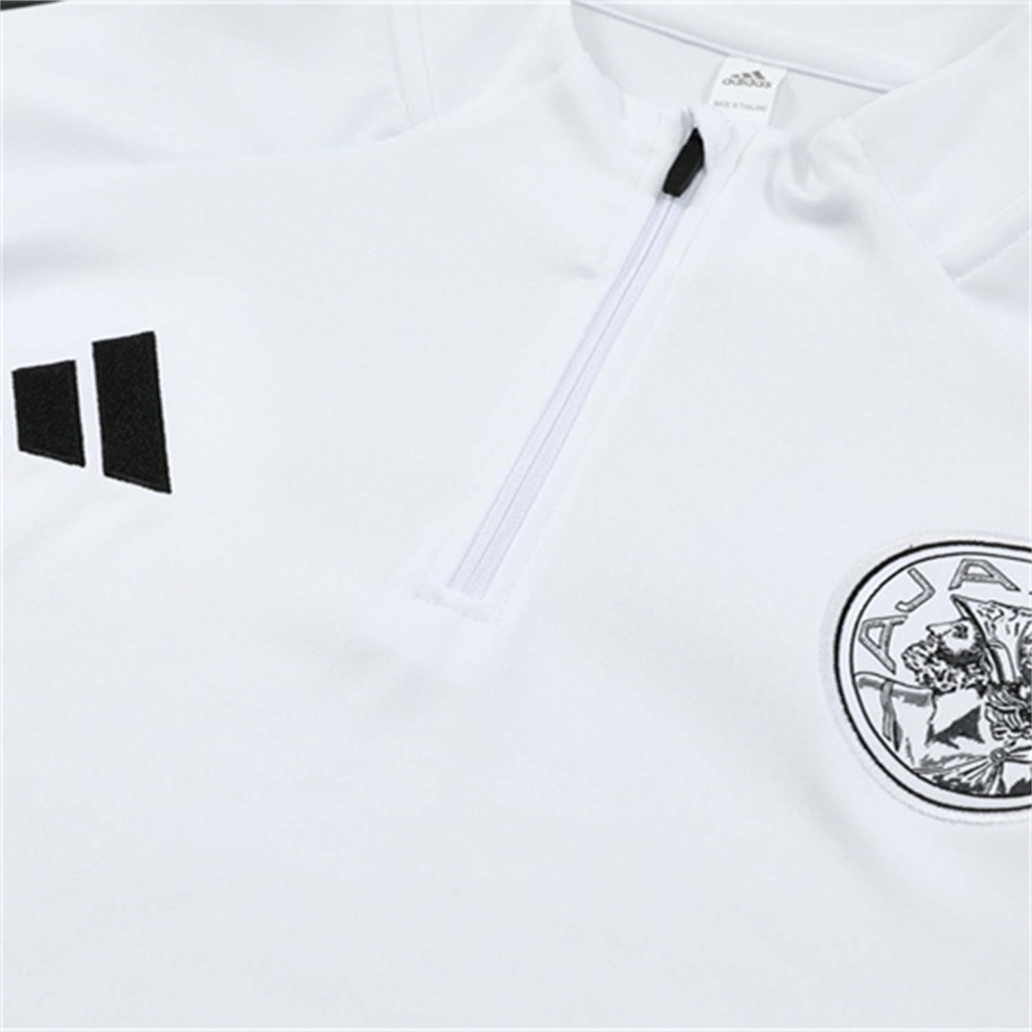 UltraTrikot-Ajax 25-26 Kids Long Sleeve Training Set - White Top and Black Pants