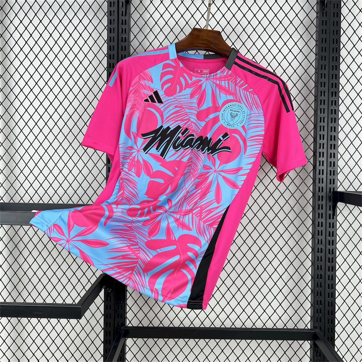 UltraTrikot-INT M.A.M 25-26 Pink & Blue Coconut Tree Leaves Jersey - Fans Version