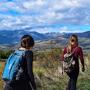 girls hiking