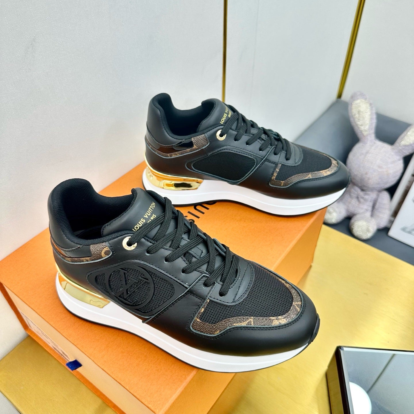 NEO RUN AWAY SNEAKER IN BLACK CALFSKIN、mysite、Cacoeks