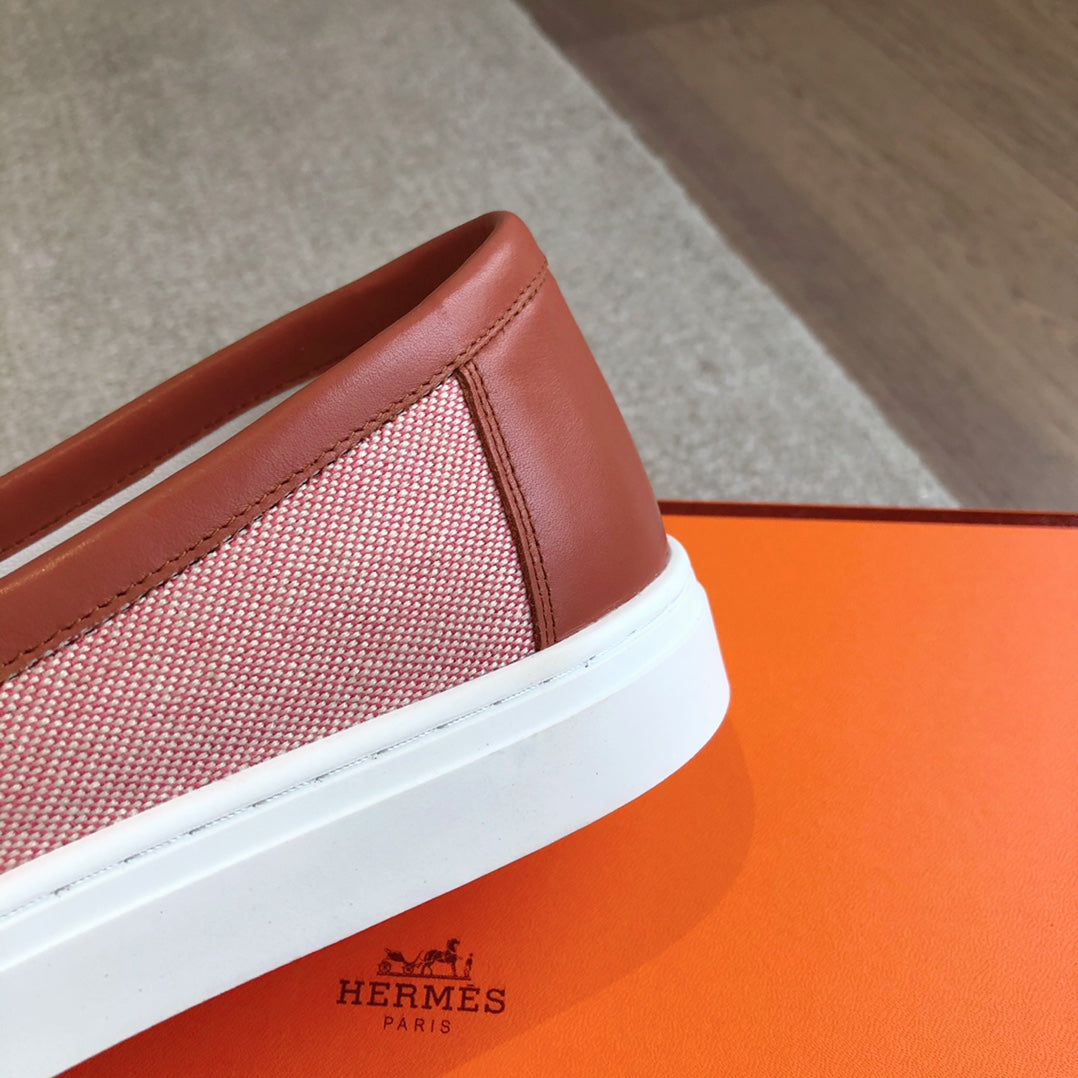 GAME SLIP-ON SNEAKER LIGHT PINK FABRIC AND CALFSKIN、mysite、Cacoeks