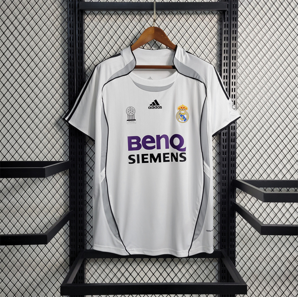 JerseysGala.com | Real Madrid Retro 06-07 Home Stadium Jersey -Customize Name, Number and Patch | Worldwide Shipping