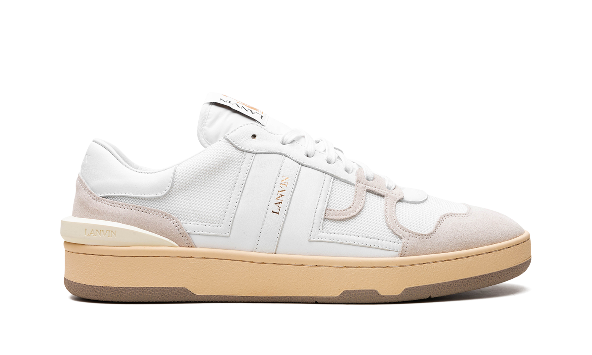 Leather Clay Low Top Sneakers "White/Beige"、mysite、Cacoeks