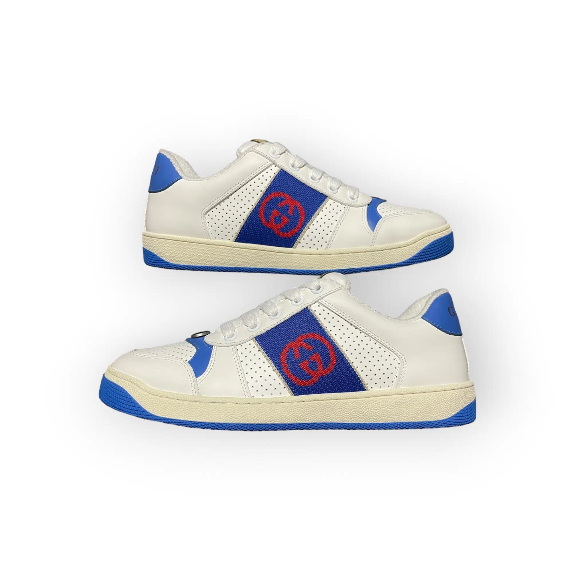 Gucci Screener with Interlocking G in White Blue、mysite、Cacoeks