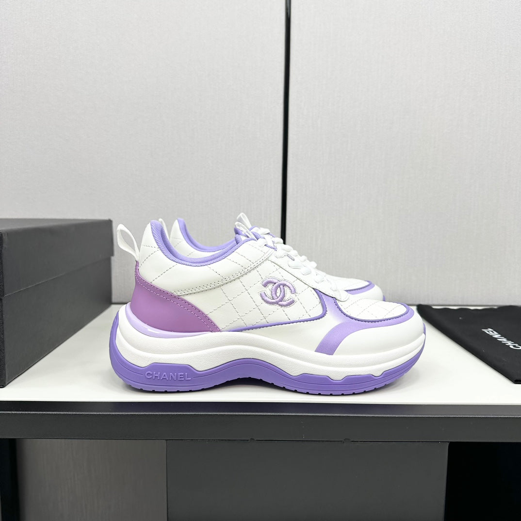 CC SNEAKER IN WHITE MIX IRIS PURPLE EMBROIDERED LAMBSKIN、mysite、Cacoeks