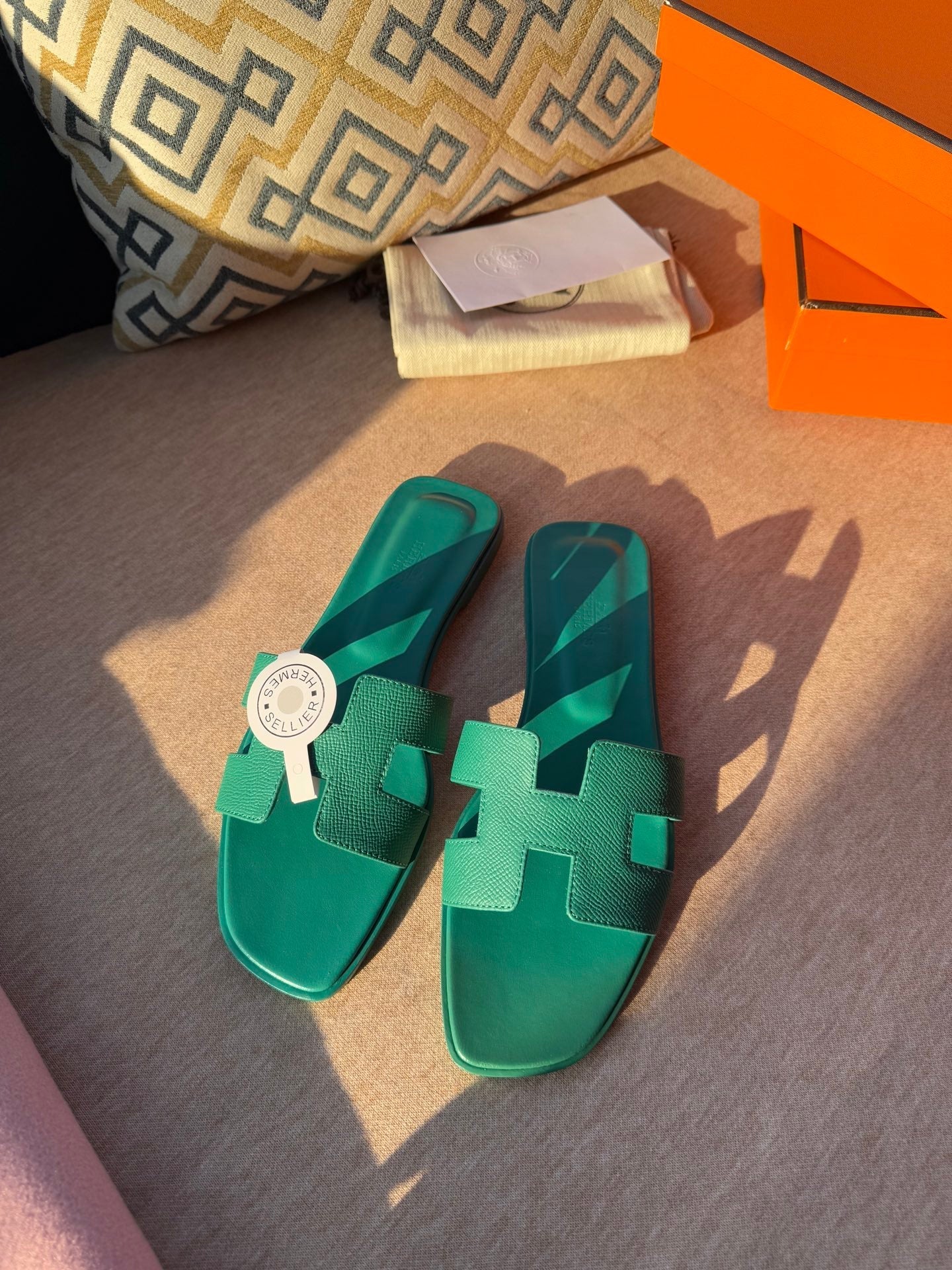 0RAN SANDALS IN PERSIAN GREEN CALFSKIN、mysite、Cacoeks