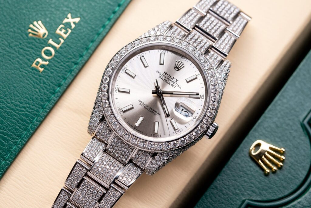Đồng Hồ Rolex Datejust 126334 Đính Full Kim Cương Moissanite 41mm (4)