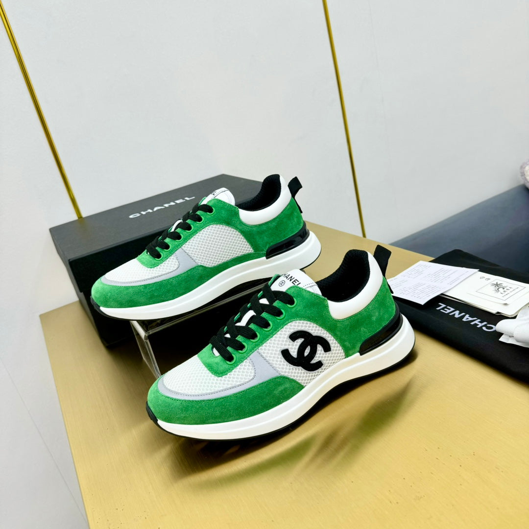 CLASSIC TRAINER IN GREEN MIX WHITE MERCERIZED VELVET、mysite、Cacoeks