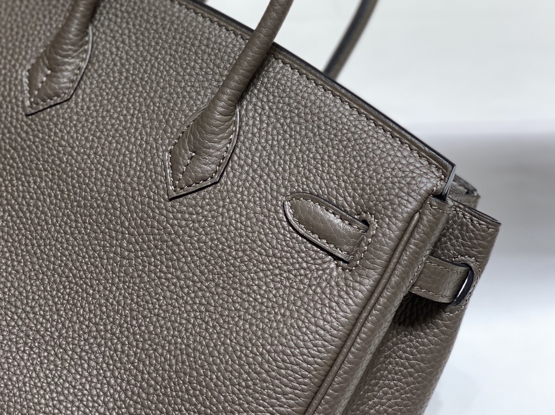 Hermes Birkin 30CM 35CM Togo Leather Milkshake Deep Grey With Gold