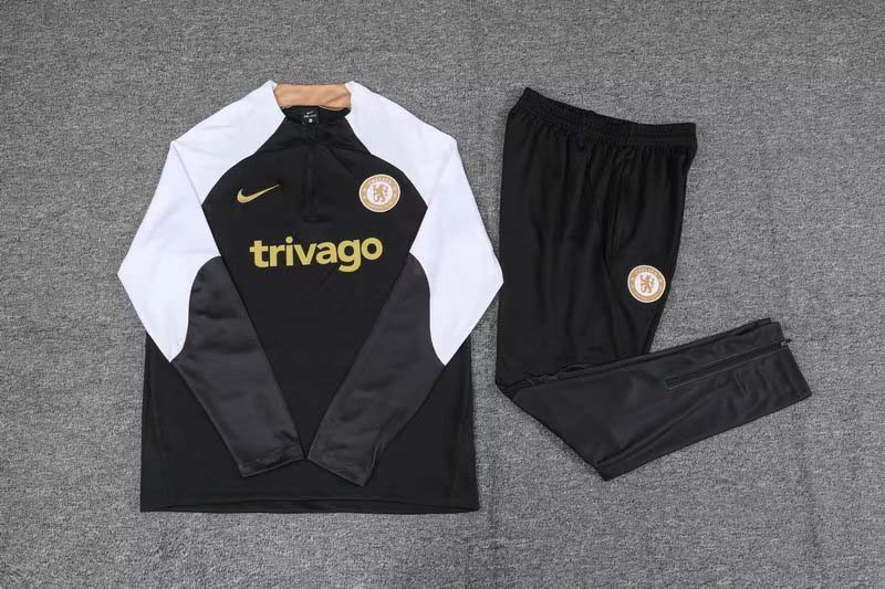 2023/2024 Chelsea Half-Pull Training Suit Black Football Shirt 1:1 Thai Quality Set:football jersey mysite: unitedjerseyfootball 邓江浪:football