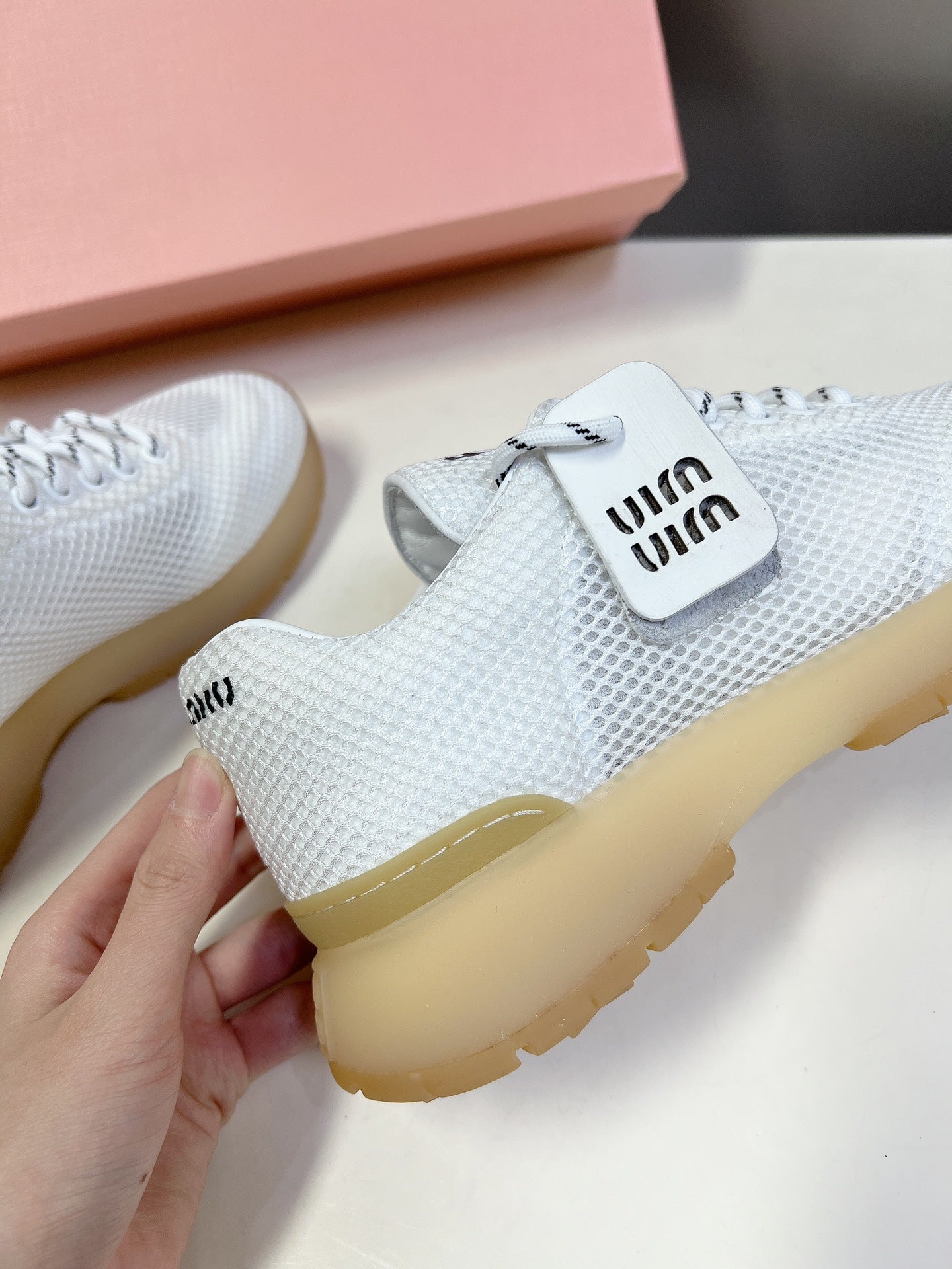 BASIC SNEAKERS IN WHITE MESH、mysite、Cacoeks