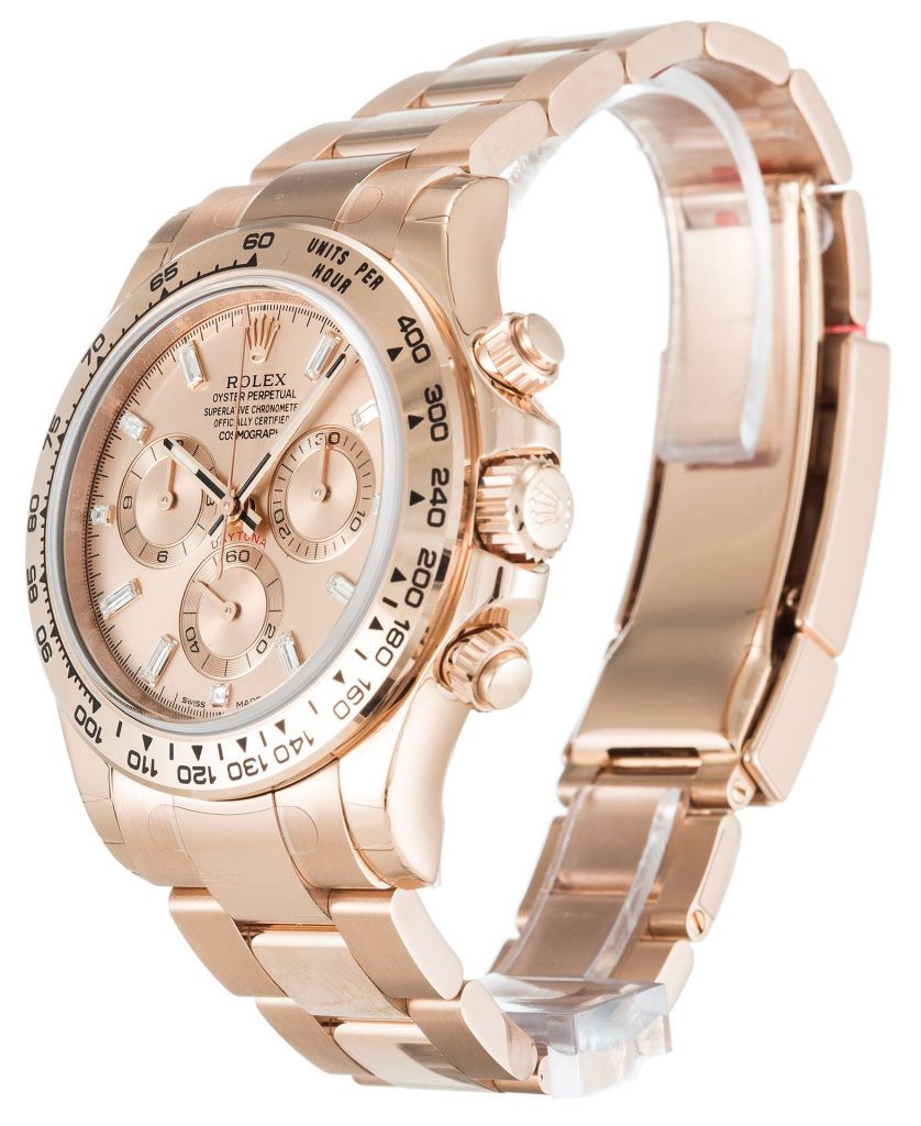 Replica Rolex Daytona 40mm Rose Diamond Baguette Dial 116505-fasswatch