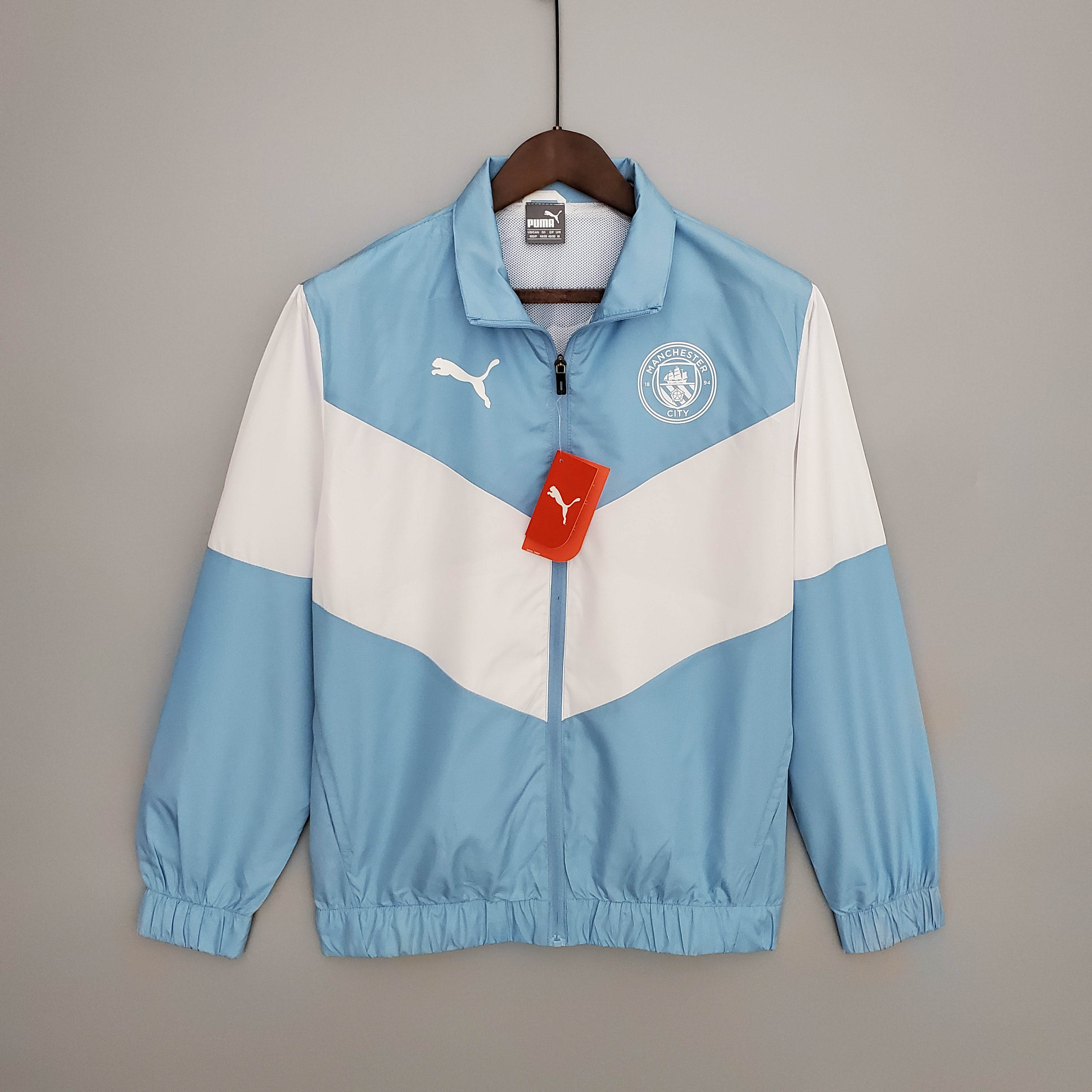 2021/2022 Manchester City Jersey Windbreaker Blue And White:football jersey mysite: unitedjerseyfootball 邓江浪:football