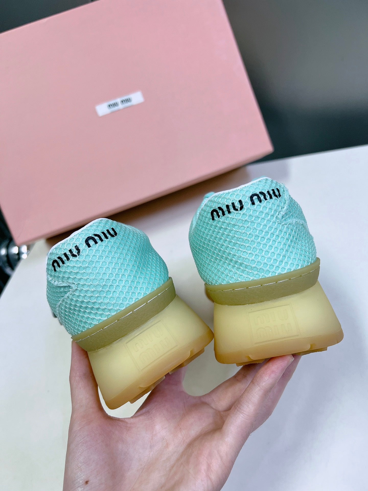 BASIC SNEAKERS IN TURQUOISE MESH、mysite、Cacoeks