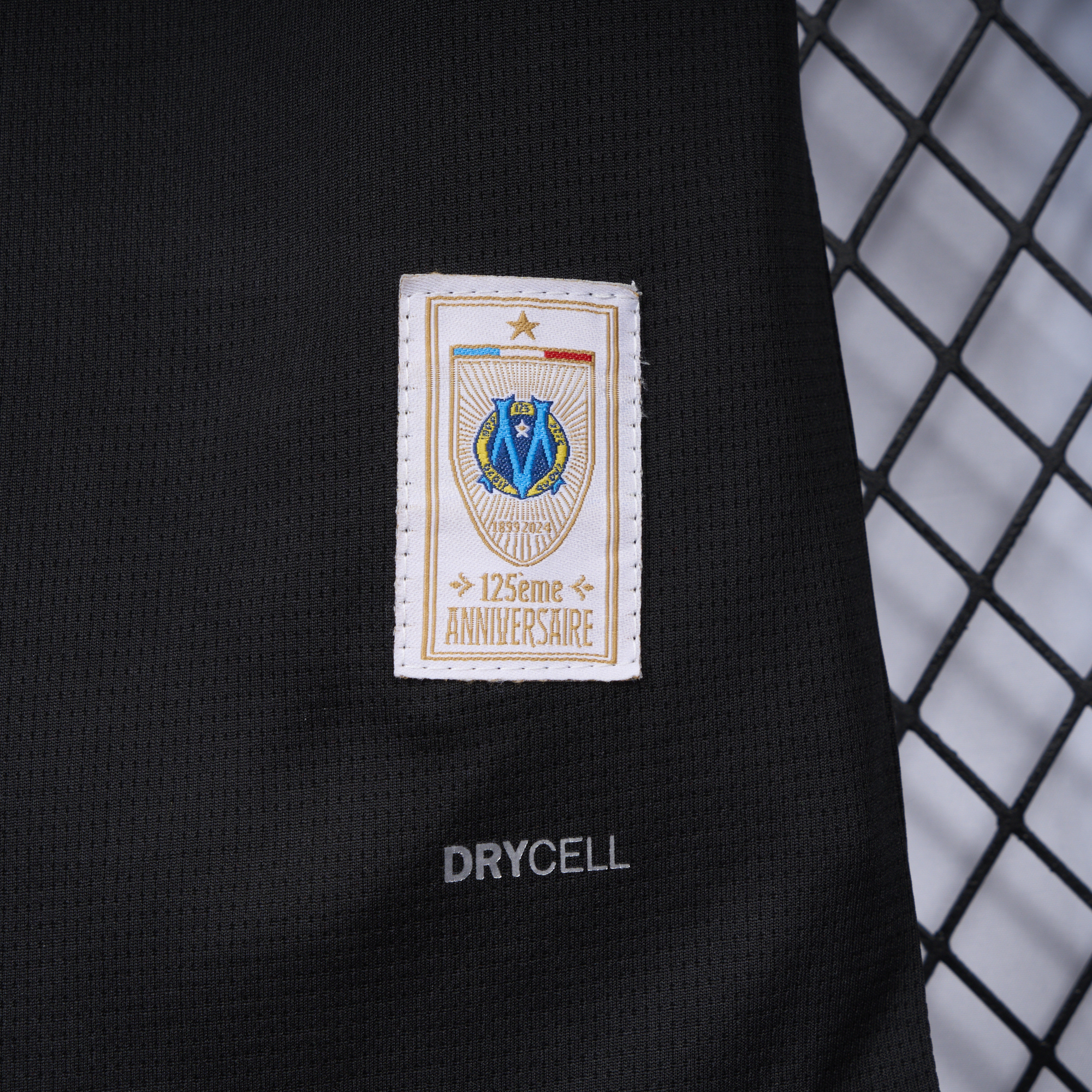 Higojerseys-Marseille 24-25 125th Anniversary Black Jersey - Fans Version