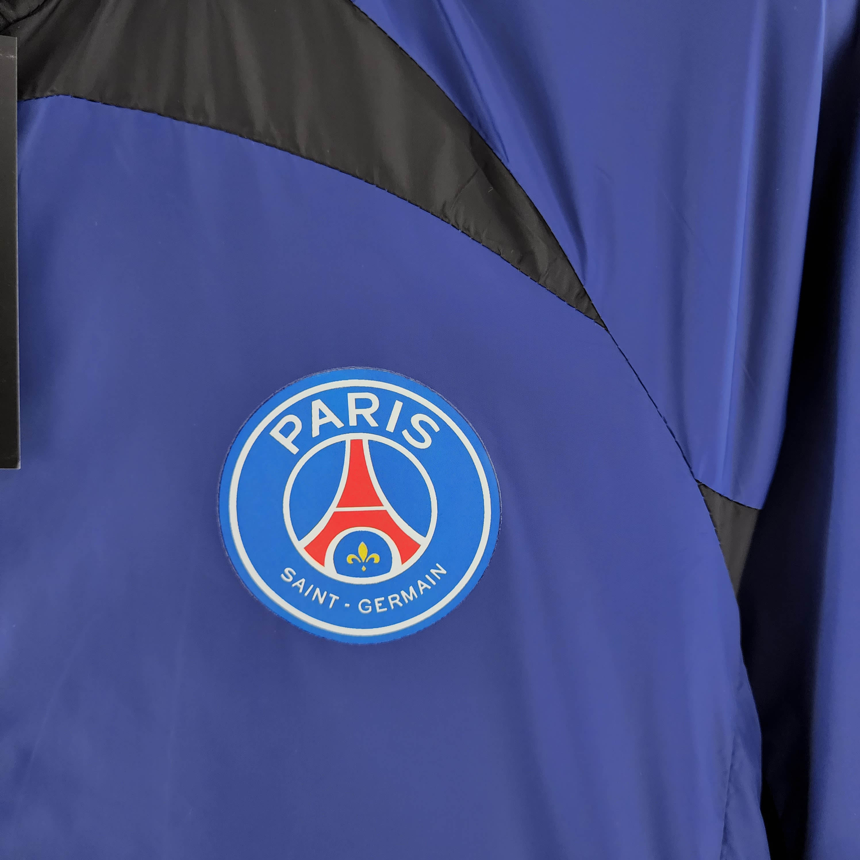 2022 PSG Windbreaker Blue and Black:football jersey mysite: unitedjerseyfootball 邓江浪:football