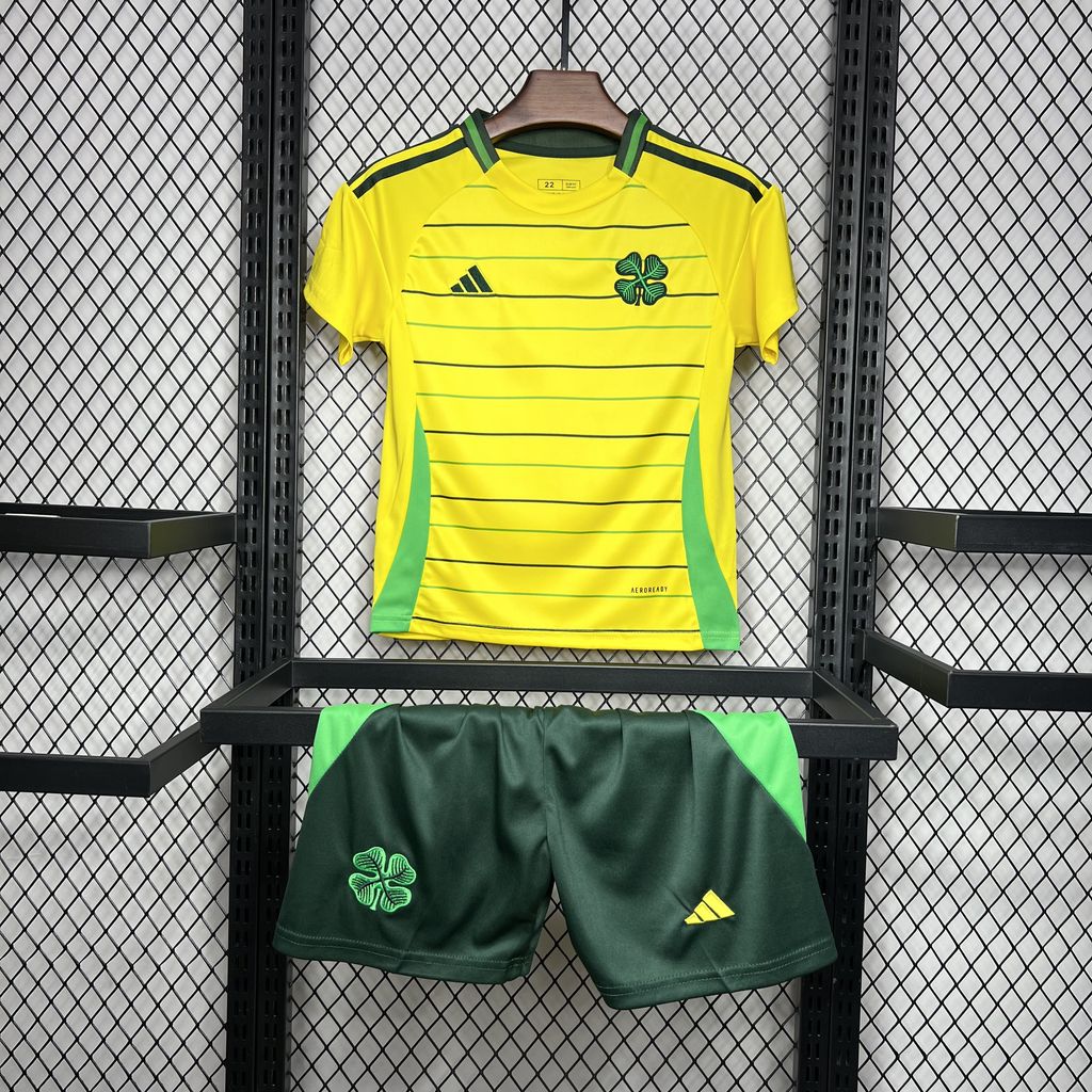 Higojerseys-Celtic 24-25 Away Kids Kit