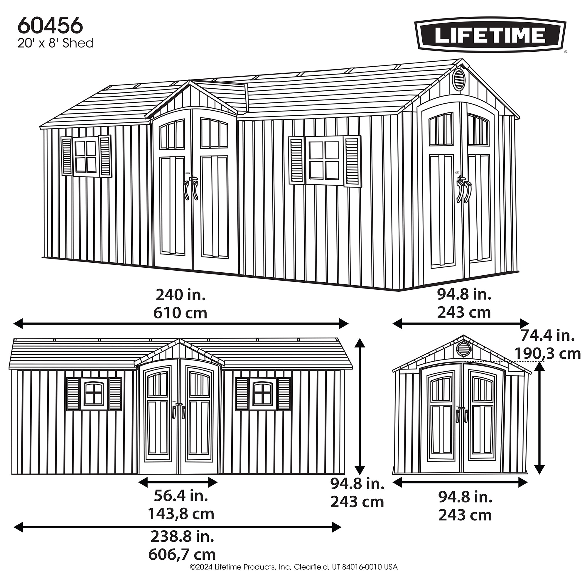 A line drawing diagram of a Lifetime 20