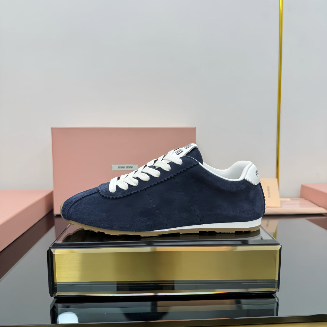 PLUME NAPPA SNEAKERS IN NAVY BLUE SUEDE、mysite、Cacoeks