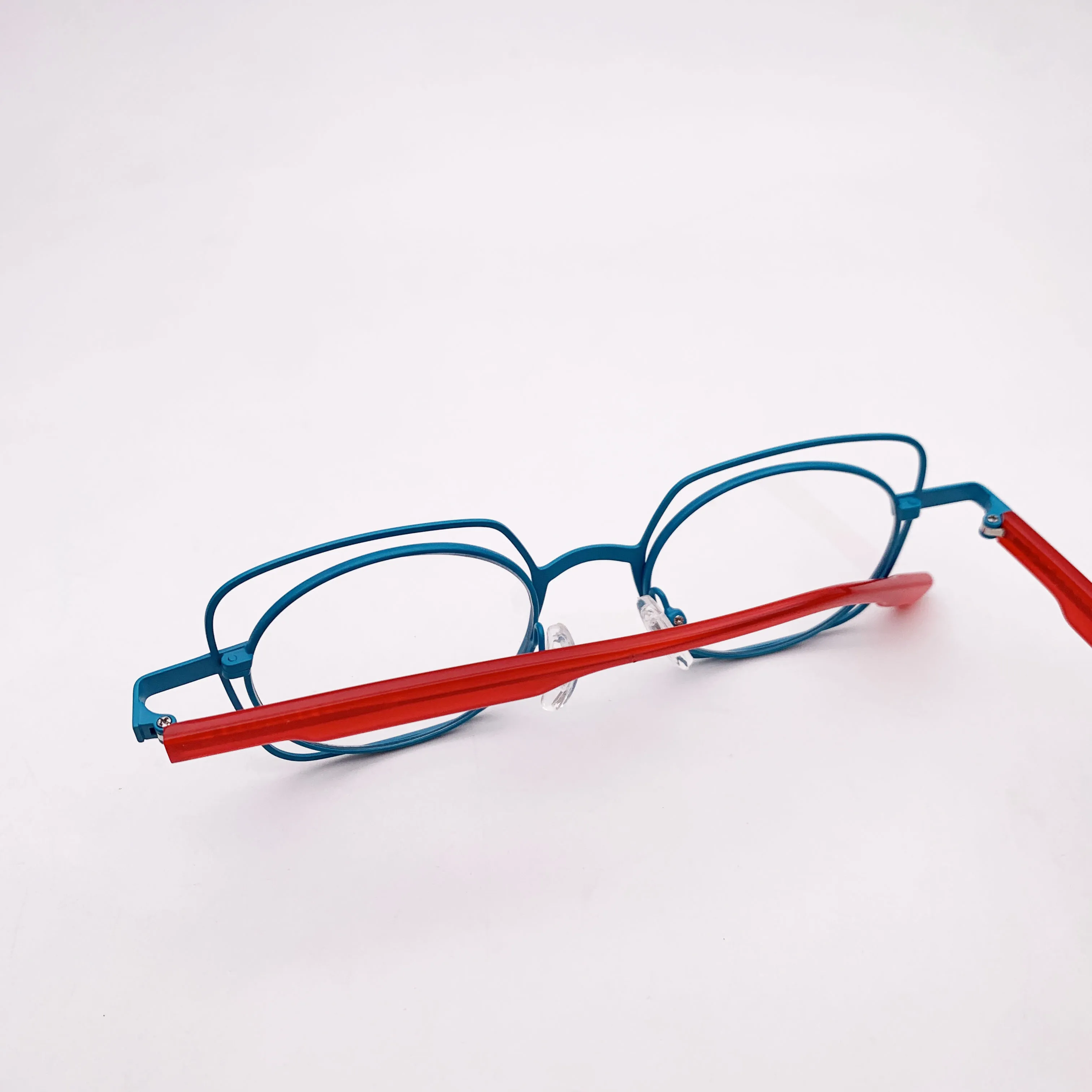 Fancy Colorful Vintage Acetate With Metal Pink Square Shape Optical Glasses Spectacle Frame Prescritpion Lens Women Style