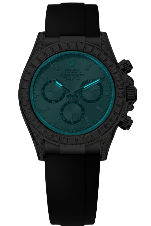 Rolex Daytona 40mm Super Clone Swiss Watch White Gold Diamond Bezel Oysterflex Strap Diamond Paved Dial Ref M126539TBR-0002 4131 Swiss Movement