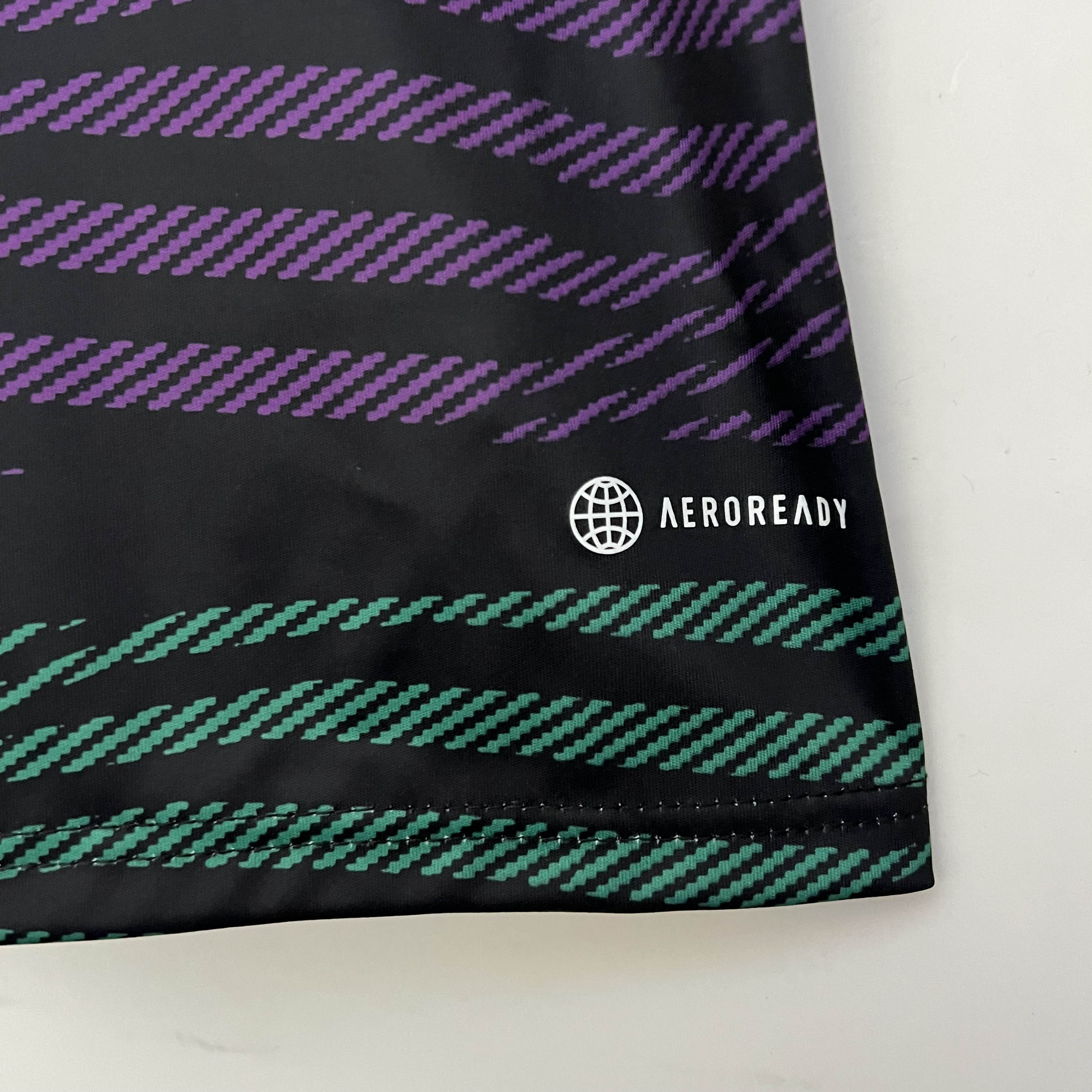 2023/2024 Real Madrid Training Wear Green And Purple Stripes Football Shirt:football jersey mysite: unitedjerseyfootball 邓江浪:football