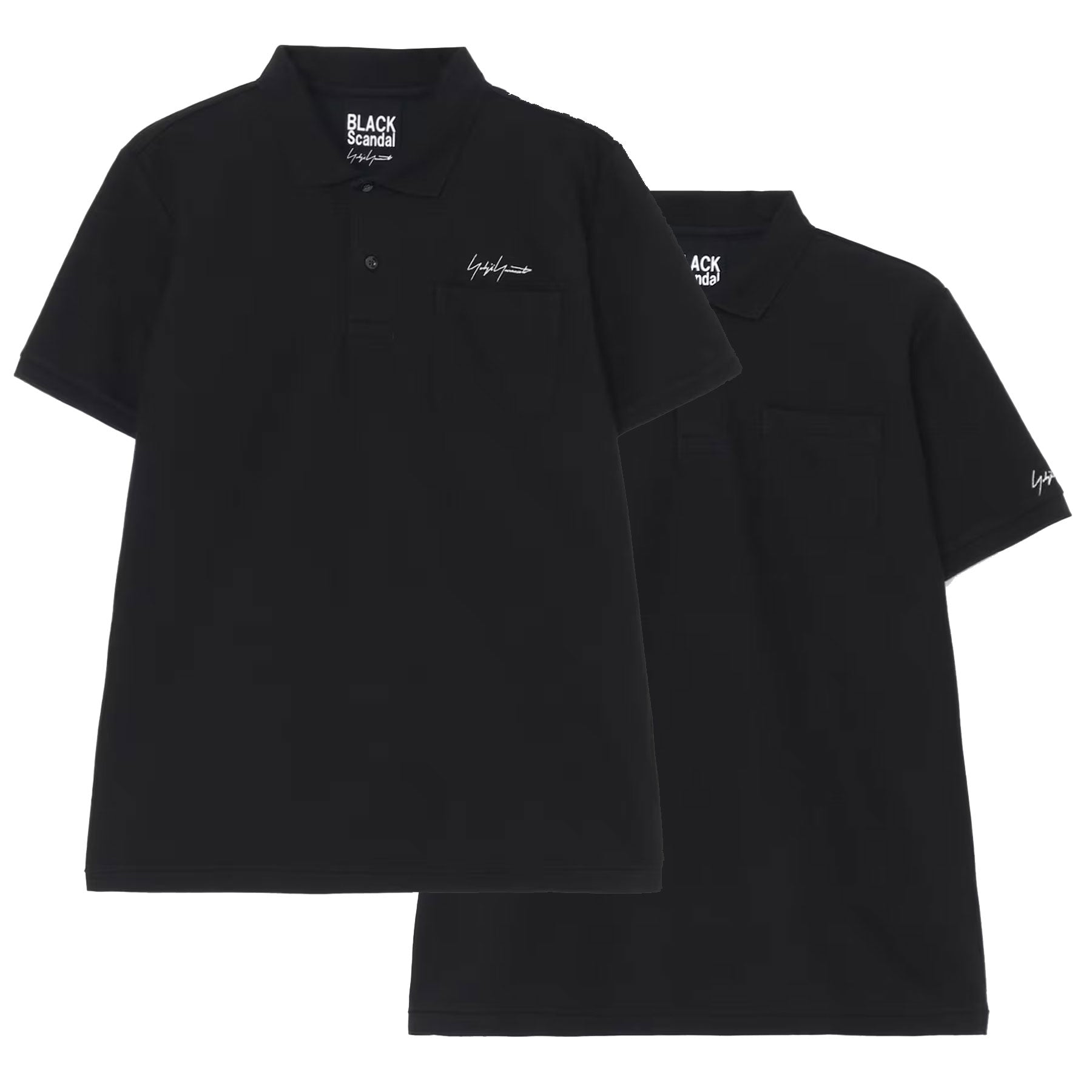 Yohji Yamamoto POUR HOMME 2PIECES PACK SIGNATURE EMBROIDERY POLO SHIRTS  HP-T44-994-1-03 