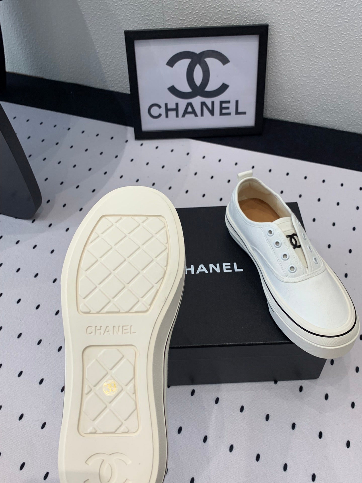 LACELESS SNEAKERS PLATFORM IN WHITE CANVAS、mysite、Cacoeks