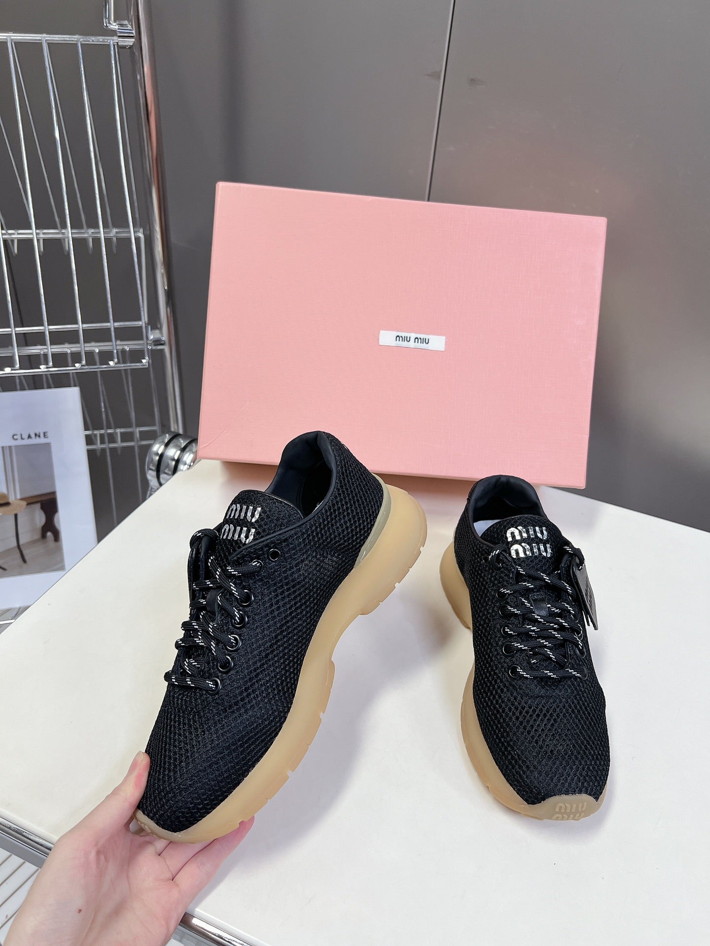 BASIC SNEAKERS IN BLACK MESH、mysite、Cacoeks