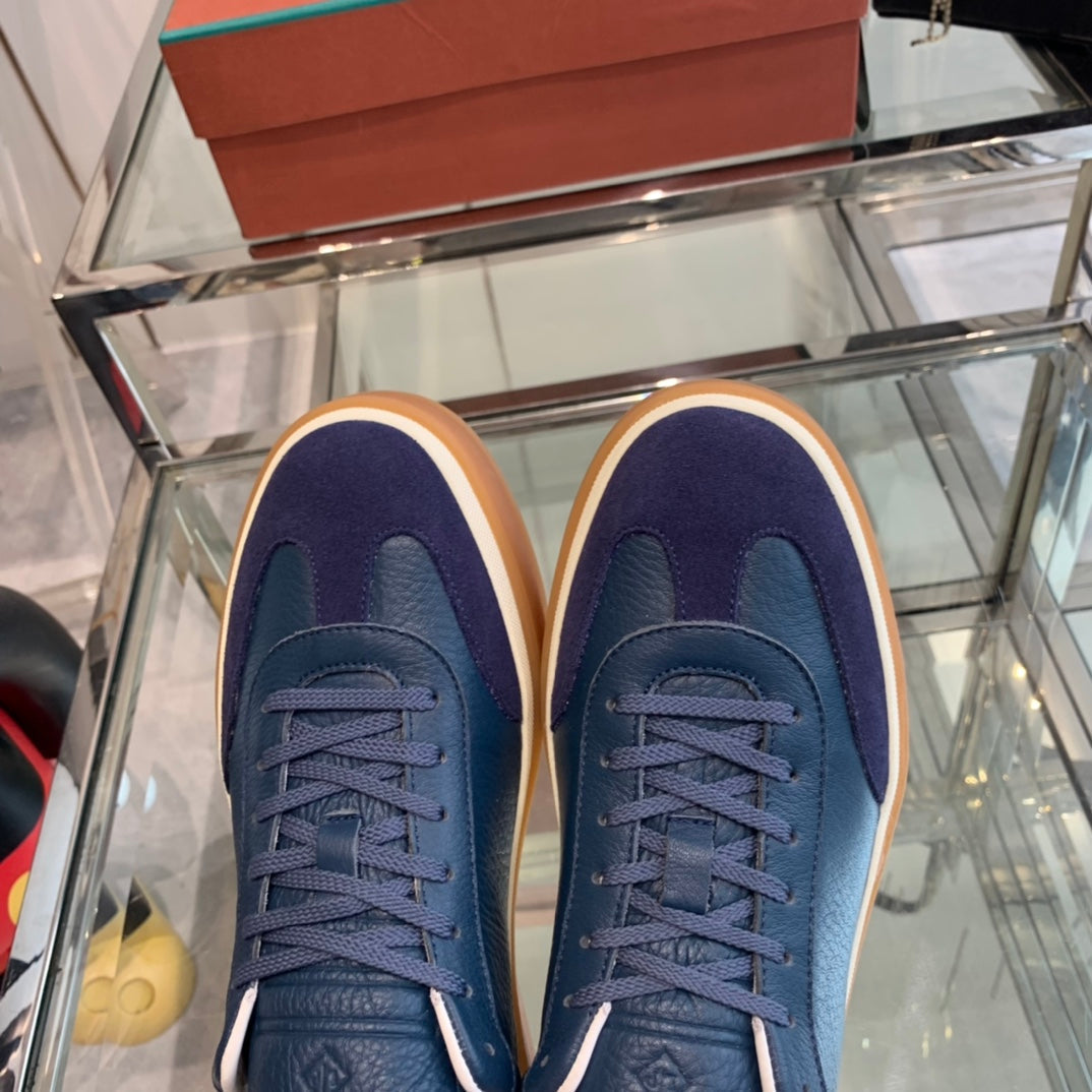 LP TENNIS WALK SNEAKERS NAVY CALFSKIN、mysite、Cacoeks