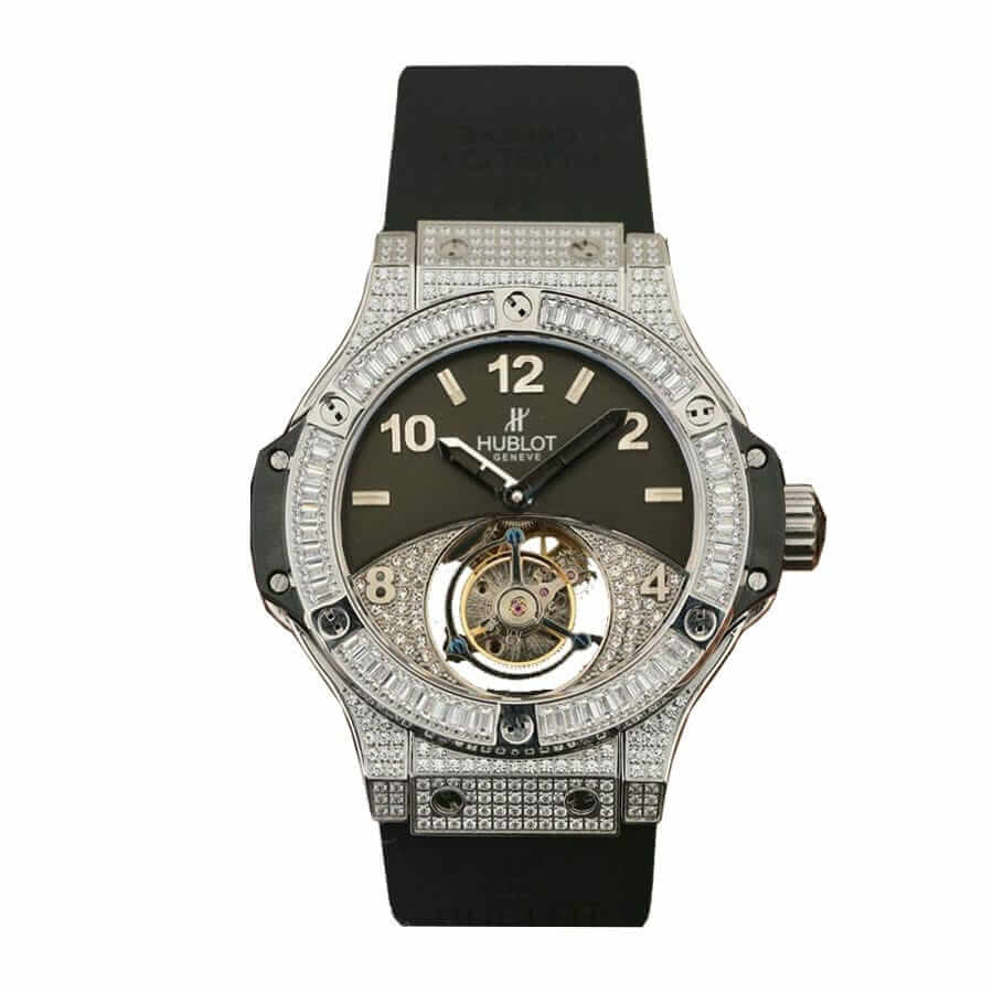 hublot classic fusion tourbillon with diamond black dial replica