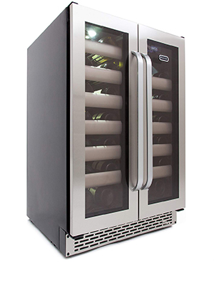 BWR-401 DS Whynter Elite 40 Bottle Seamless Stainless Steel Door  Built-in Wine Refrigerator