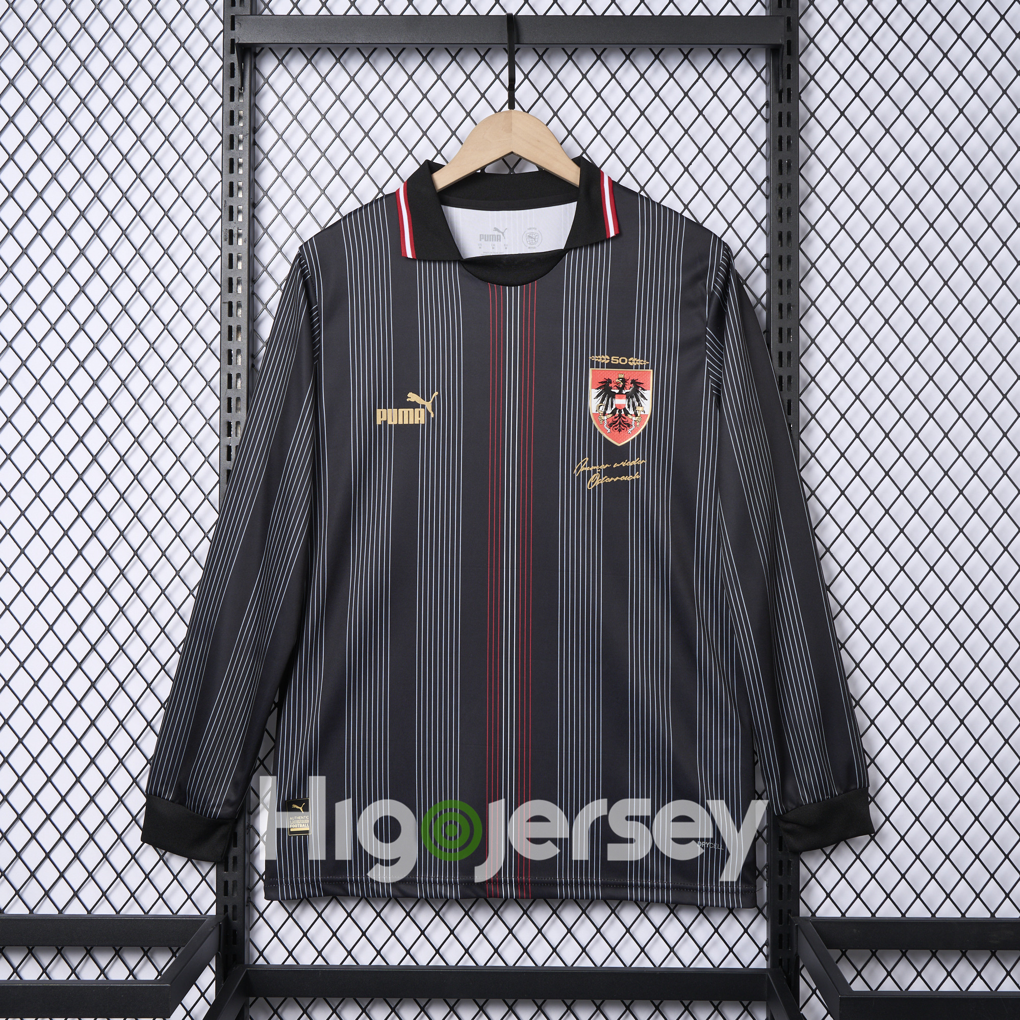 Higojerseys-Austria 2024 50th Anniversary Long Sleeve Jersey - Fans Version