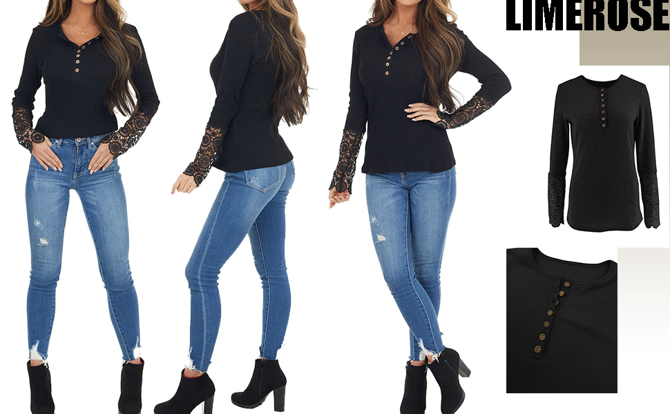 Button Down lace trim