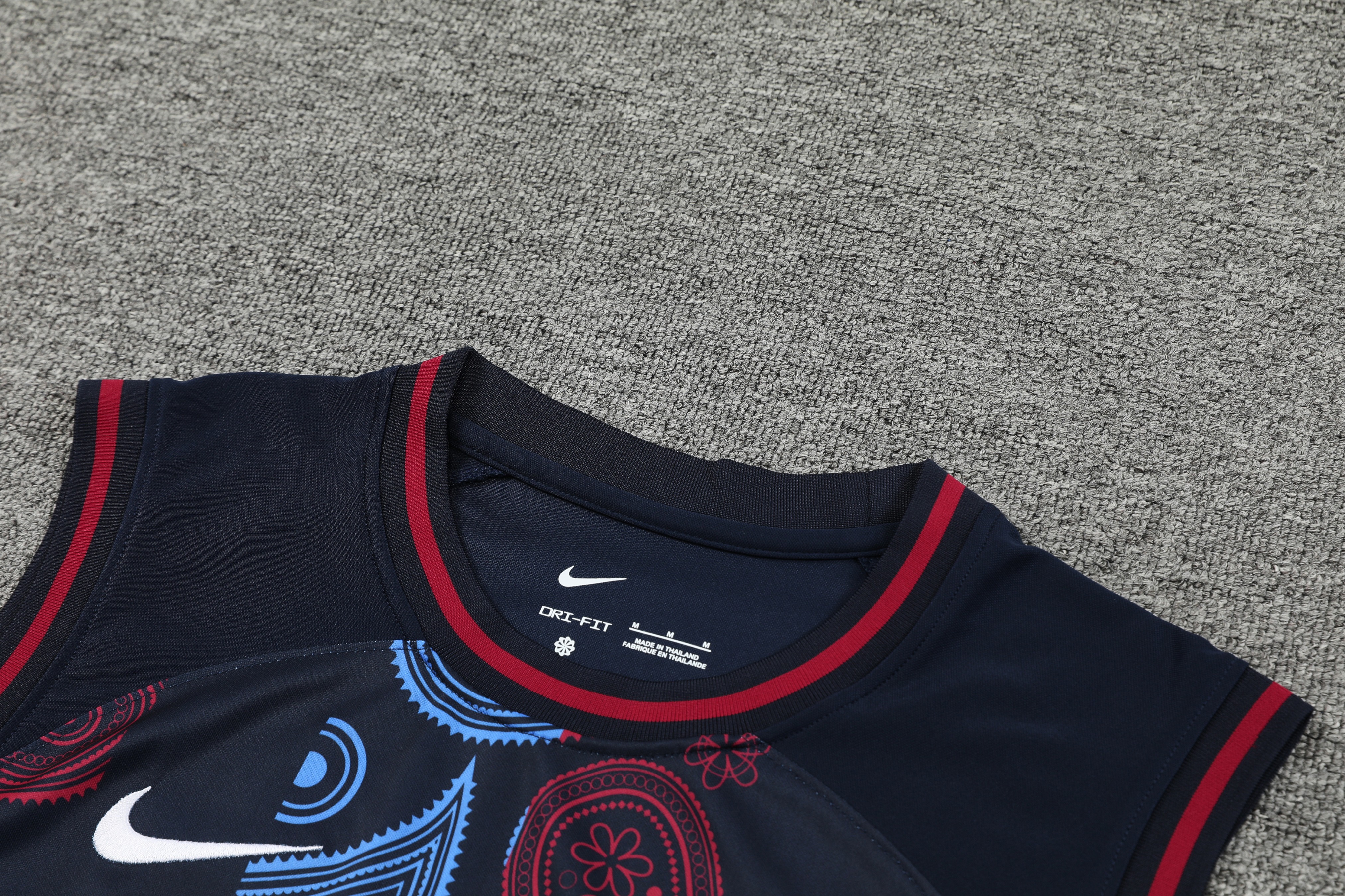 ManixJersey.com | Barcelona 24-25 Training Vest Suit - Blue with Pattern -Customize Name, Number and Patch | Worldwide Shipping