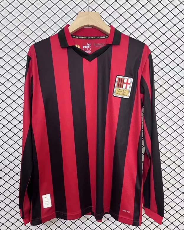 2024/2025 Long Sleeve AC Milan 125th Anniversary Soccer Jersey 1:1 Thai Quality:football jersey mysite: unitedjerseyfootball 邓江浪:football