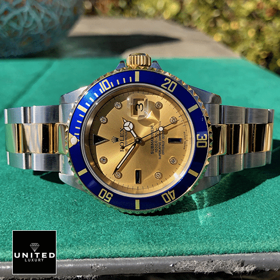 Rolex Submariner 16613 Two Tone Bracelet Blue Bezel Replica