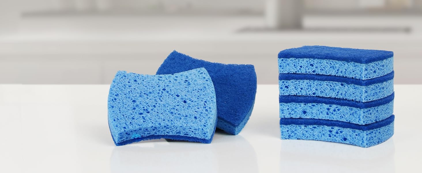 MR.SIGA blue sponge, kitchen sponges pack, dish sponge, sink sponges