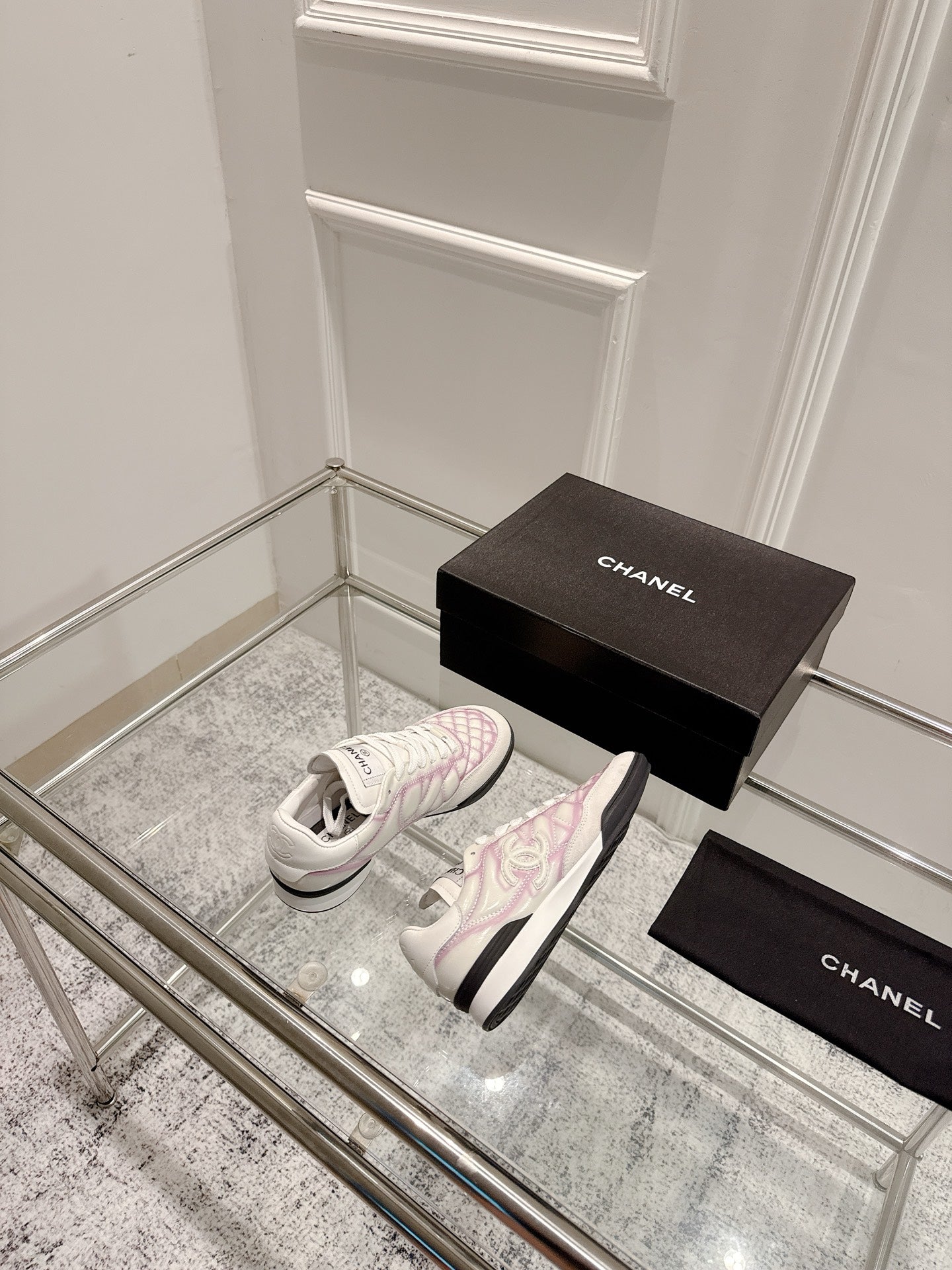 CASUAL SNEAKER IN WHITE AND PURPLE CALFSKIN、mysite、Cacoeks