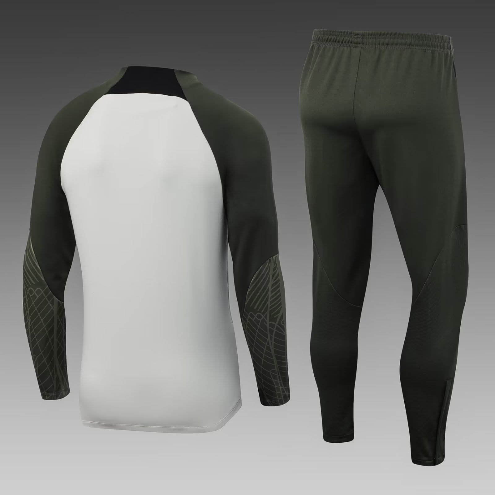 2023/2024 Barcelona Half-Pull Training Suit Grey Jersey Set:football jersey mysite: unitedjerseyfootball 邓江浪:football